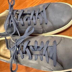 Brunello Cucinelli Blue Leather Low-Top Sneakers